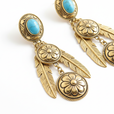 western earrings