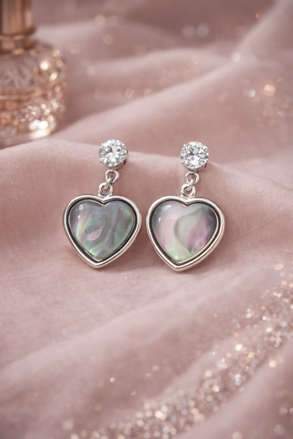 Midnight Aura Heart Earrings