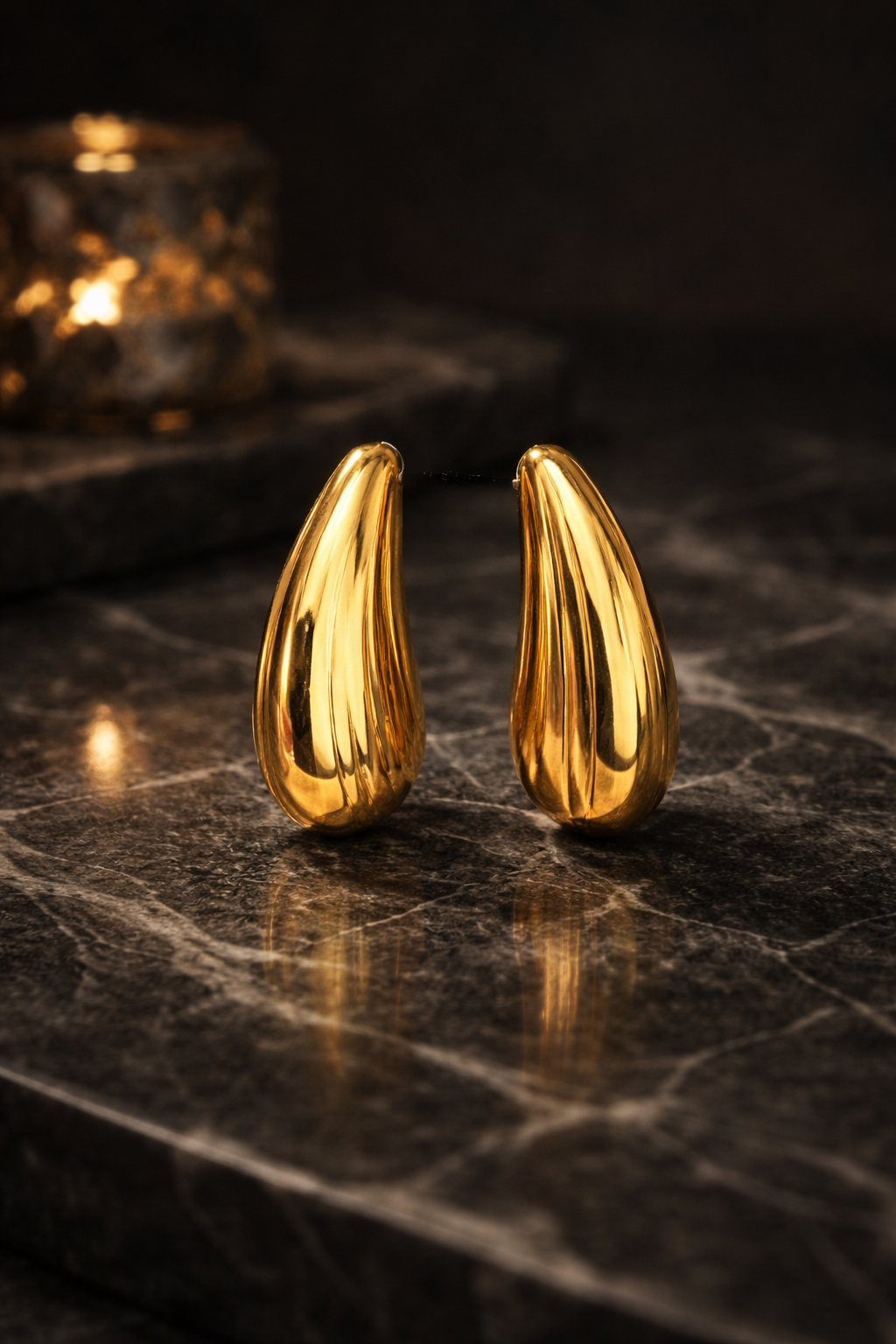 Golden Bloom Statement Earrings