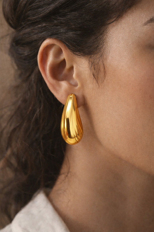 Golden Bloom Statement Earrings