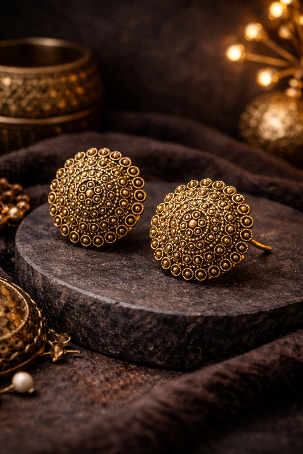 Classic Gold Stud Earrings