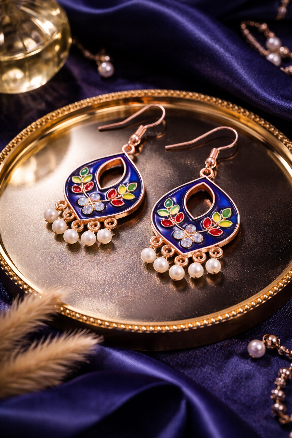 Royal Sindoor Pearl Earrings