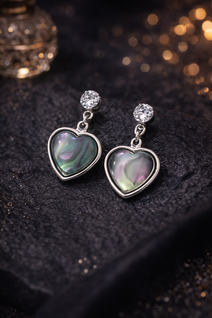 Midnight Aura Heart Earrings