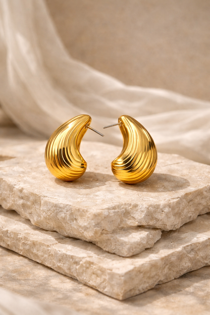 Golden Bloom Statement Earrings